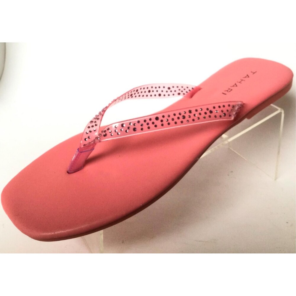 NEW TAHARI Kamryn Women's Summer Pink Flip Flops (Size 9)